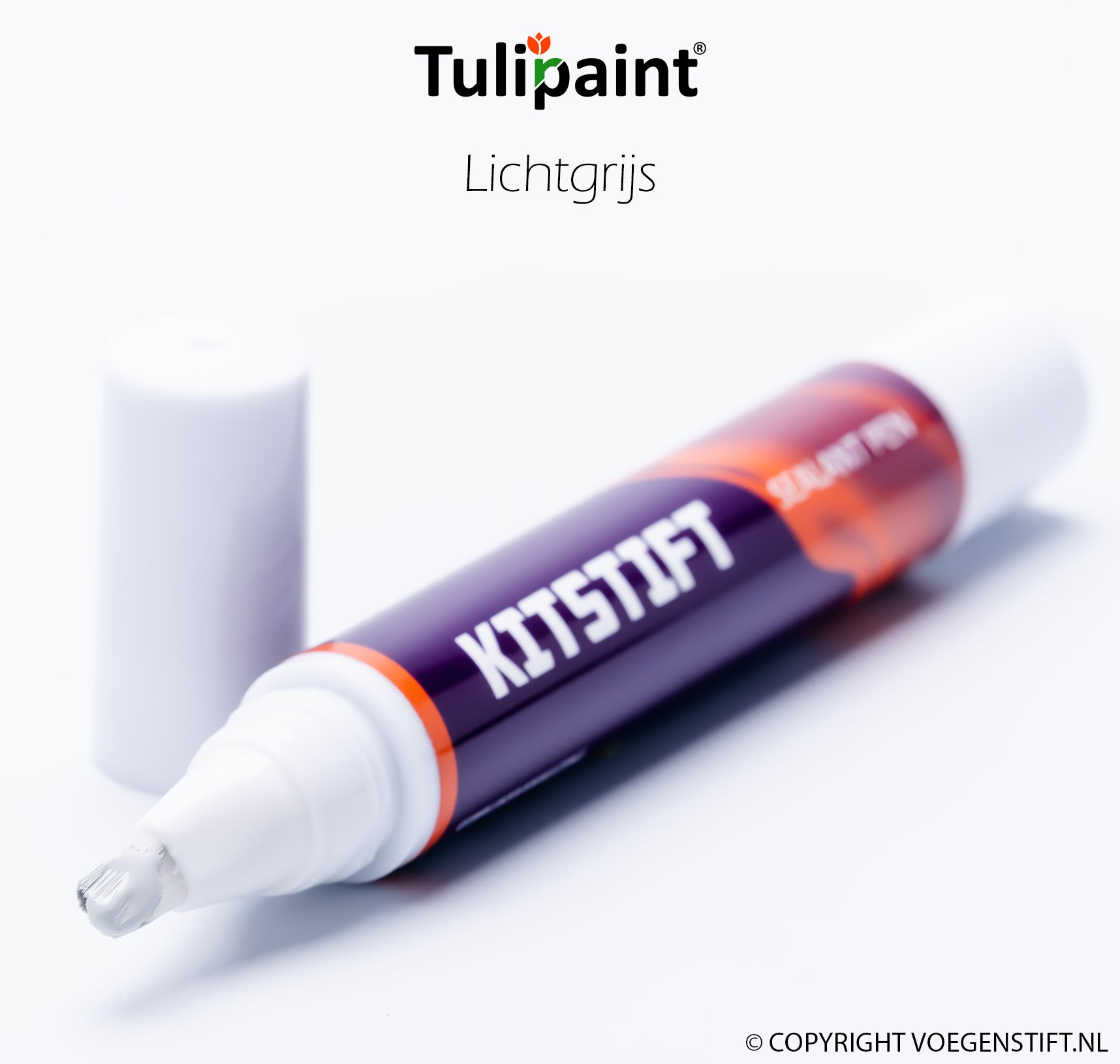 Tulipaint-Kitstift-Lichtgrijs-uit-verpakking-liggend--dop-ernaast