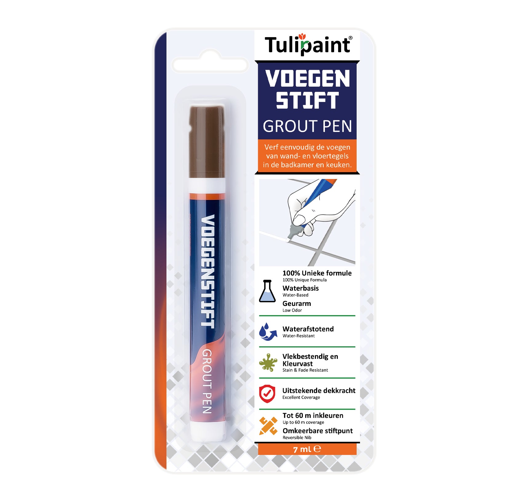 Tulipaint-Voegenstift-voegenmarker-Bruin-voor-tegelvoegen-voegen-verven-in-badkamer,-douche,-keuken,-toilet,-woonkamer 