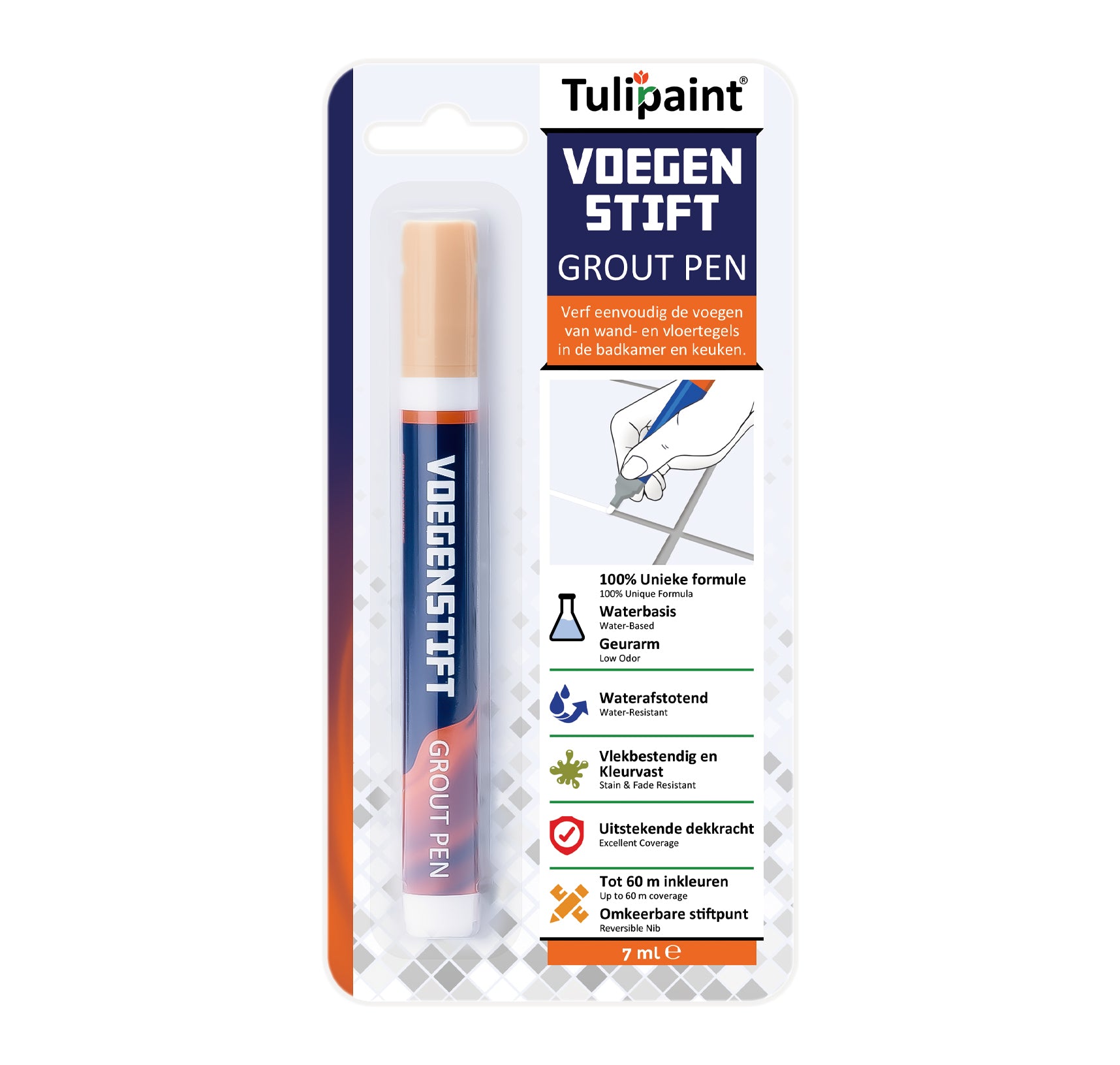 Tulipaint-Voegenstift-voegenmarker-Oranje-voor-tegelvoegen-voegen-verven-in-badkamer,-douche,-keuken,-toilet,-woonkamer 