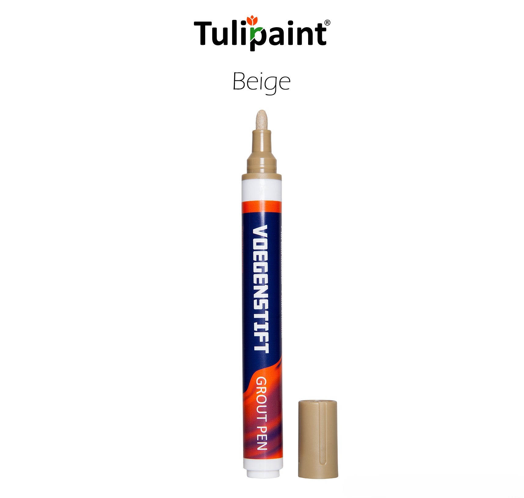 Tulipaint-Voegenstift-voegenmarker-Beige-uitverpakking-staand-dop-ernaast