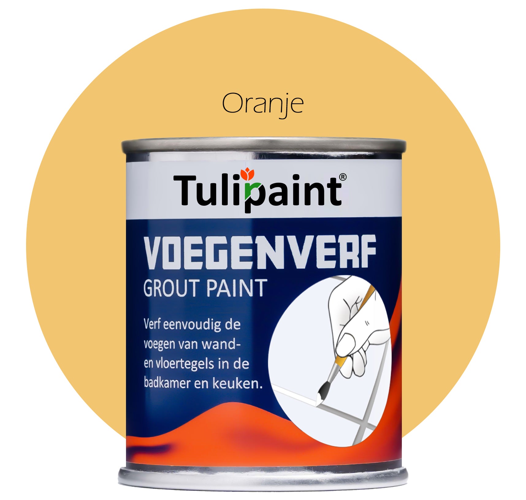 Tulipaint-Voegenverf-Oranje-voor-vieze-gele-tegelvoegen-voegen-verven-in-badkamer,-douche,-keuken,-toilet,-woonkamer