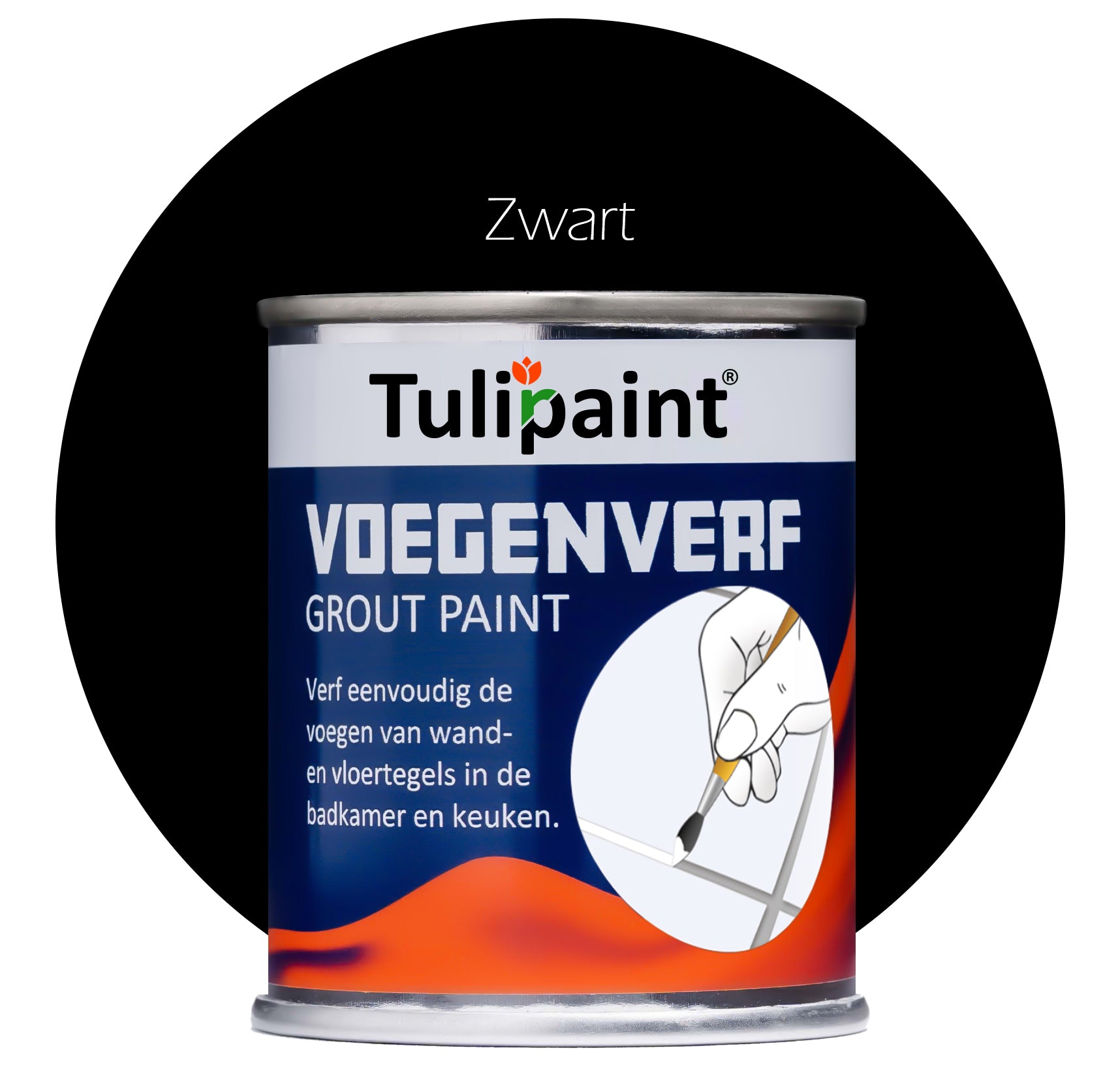 Tulipaint-Voegenverf-Zwart-voor-vieze-gele-tegelvoegen-voegen-verven-in-badkamer,-douche,-keuken,-toilet,-woonkamer