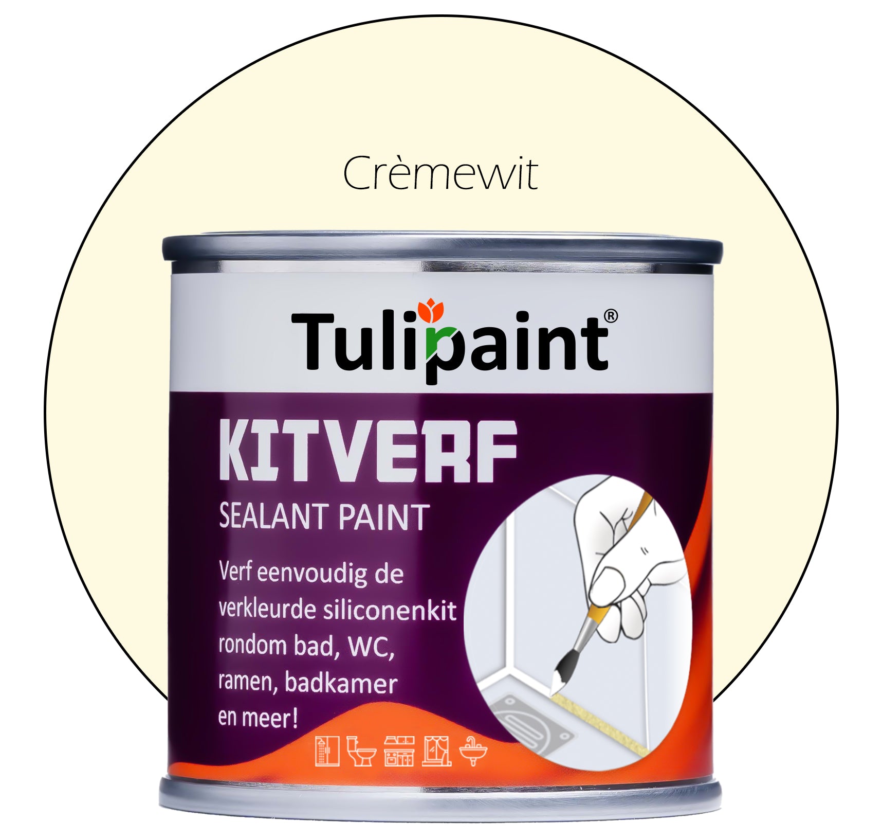 Tulipaint-Kitverf-Crèmewit,-voor-verven-van-siliconen-en-acrylaat-kitranden-in-badkamer,-douche,-keuken,-toilet,-woonkamer